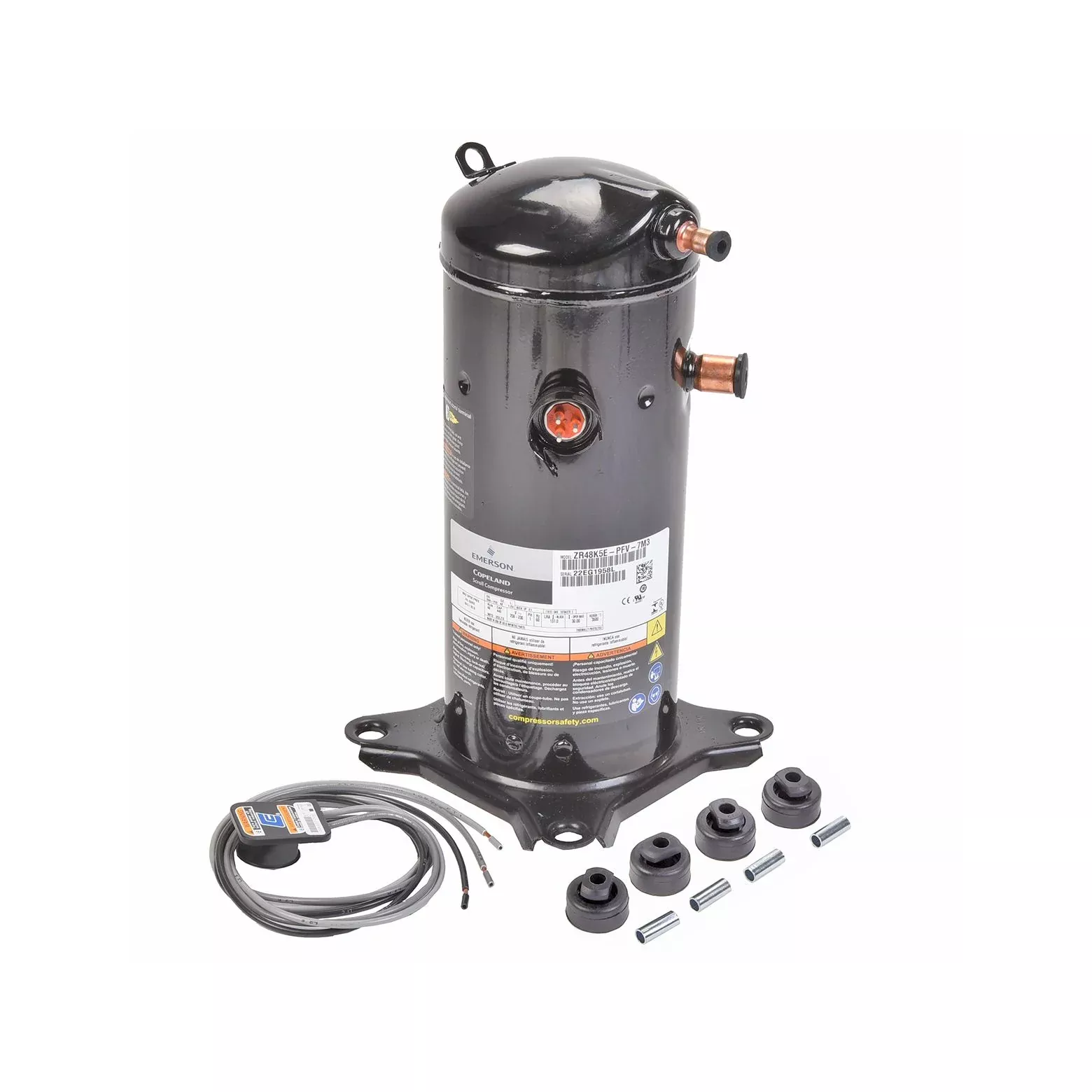 ZR48K5E-PFV-800 - Scroll Compressor - 48,200 BTUH - R22, 208-230V, Single Phase